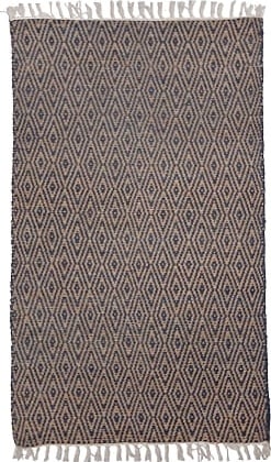 Southwestern Handwoven Wool Rug Blue Diamond 2x12 Flat Weave (1 of 2)