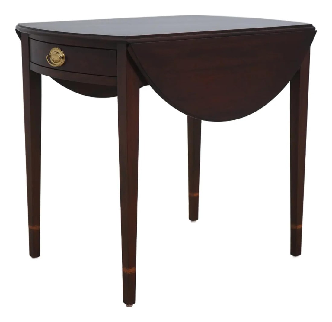 Mahogany Pembroke Table with Dropleaf and Tall Tapered Legs (1 of 10)