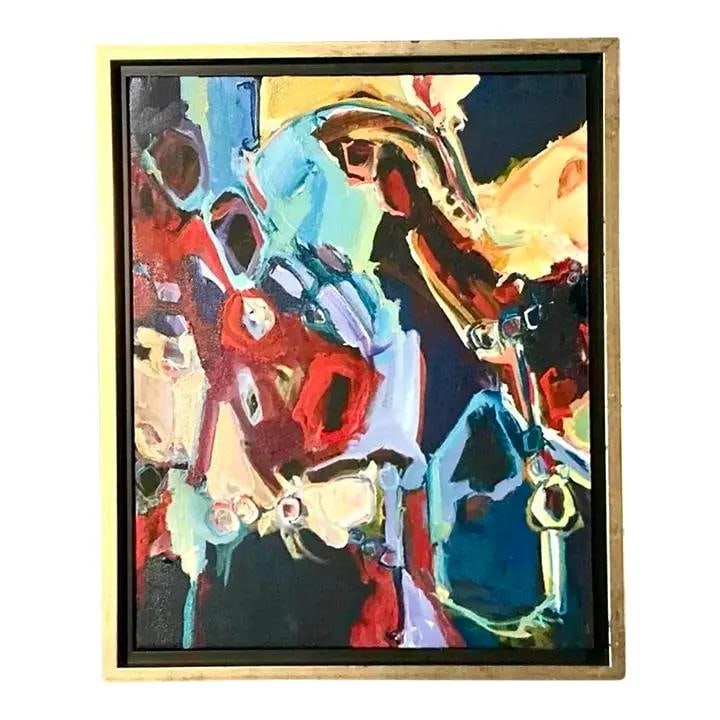 Framed Abstract Oil Painting on Canvas 18 x 22.5 (1 of 10)