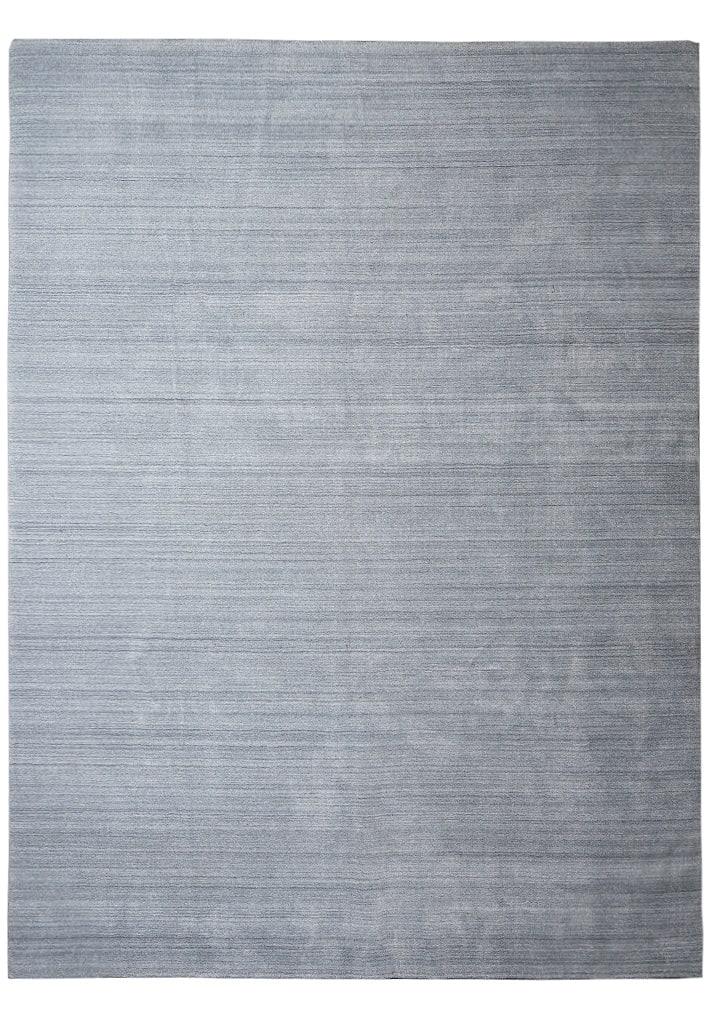 Contemporary Handmade Wool Area Rug 110 x 145 Inch Steel Gray Modern Design (1 of 9)