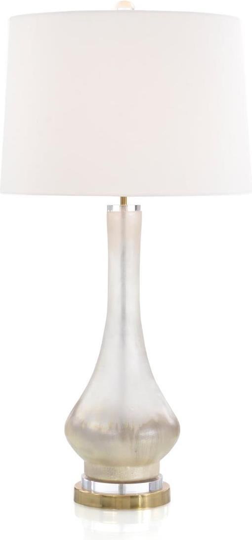 John-Richard 37.25H Ivory Table Lamp with Brass Accents (1 of 1)