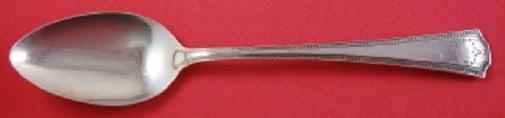 National Sterling Silver Serving Spoon Adam Pattern 8 1/8" (1 of 2)