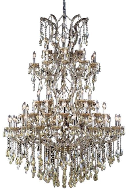 Maria Theresa Bowl Chandelier Gold Teak Finish Royal Cut Crystal Rococo Style: Maria Theresa Bowl Chandelier Gold Teak Finish Royal Cut Crystal Rococo Style This un-used chandelier is crafted in a Rococo style, featuring a lavish Maria Theresa design. It has a gold teak finish a