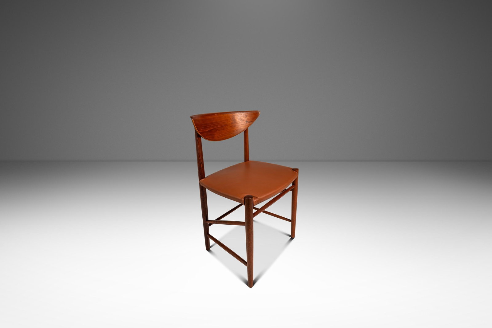 Teak and Leather Model 317 Side Chair by Peter Hvidt for Soborg Mobelfabrik Denmark 1960s (1 of 18)