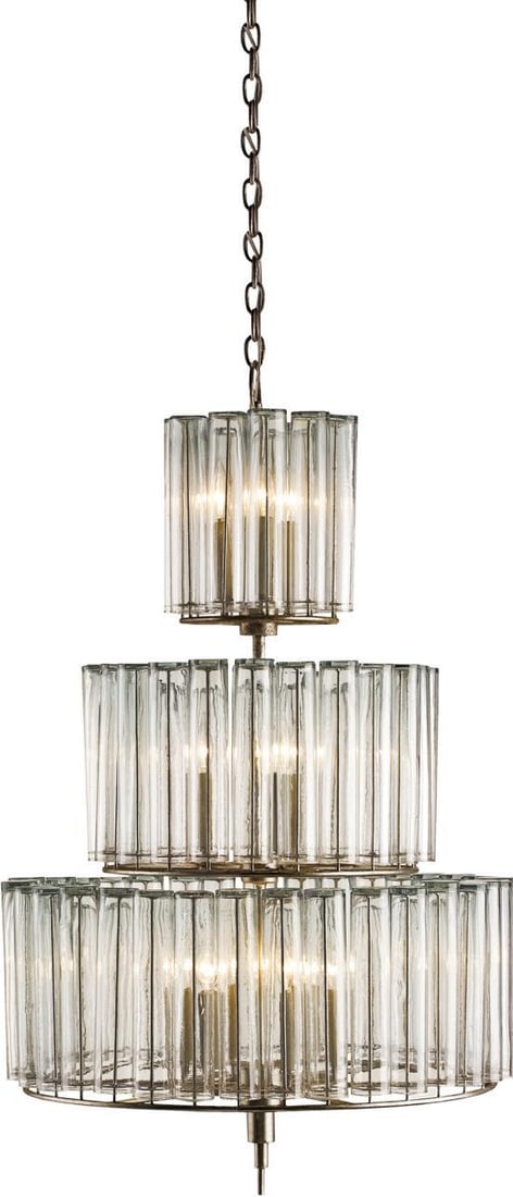 Currey Bevilacqua Mid-Century Glass Chandelier UL-Listed 12 Bulb: Currey Bevilacqua Mid-Century Glass Chandelier UL-Listed 12 Bulb Illuminate your space with the stunning Mid-Century Bevilacqua Glass Chandelier, designed to blend elegance and modernity. This exquisi