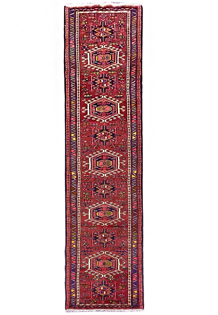 Exquisite 2.5 x 12.6 Persian Heriz Karaje Runner: Exquisite 2.5 x 12.6 Persian Heriz Karaje Runner Free continental US Shipping Enhance your space with this exquisite 2.5 x 12.6 Persian Runner from the Heriz Karaje collection. This beautiful runner f