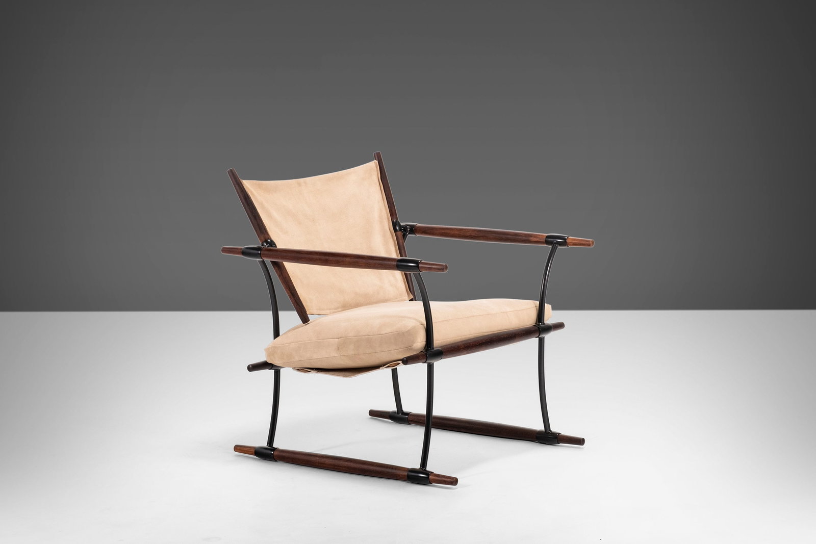 Stokke Lounge Chair by Jens H. Quistgaard Rosewood and Suede Leather Denmark: Stokke Lounge Chair by Jens H. Quistgaard Rosewood and Suede Leather Denmark The Stokke Lounge Chair, designed by Jens H. Quistgaard for Nissen Langaa, is an iconic piece from the 1960s that has been 