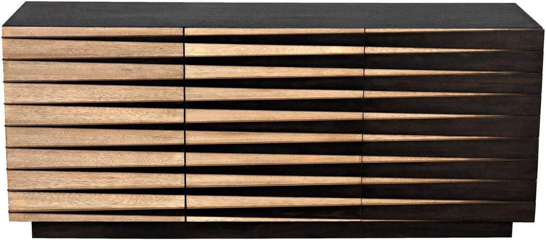 Noir Tyson French Style Walnut Sideboard in Ebony Wash (1 of 10)