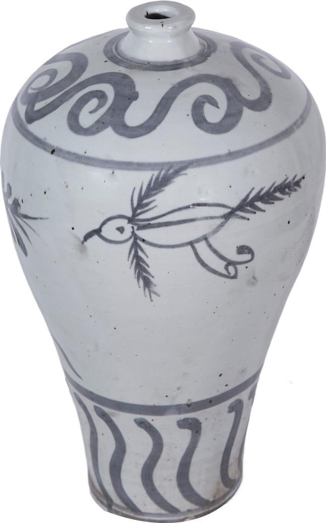 Handcrafted Vintage Style Ceramic Bird Vase 17H White (1 of 4)