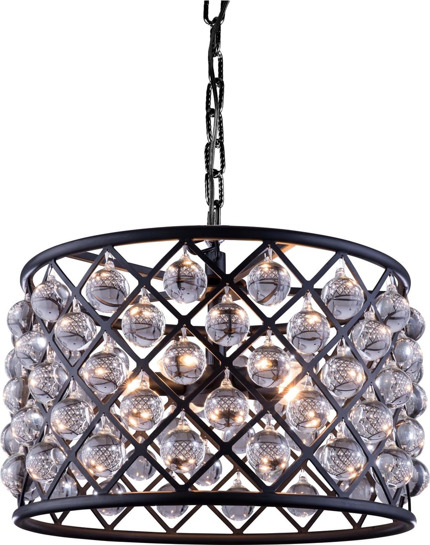 Elegant Lighting Madison Mocha Brown 6-Light Bowl Chandelier (1 of 1)