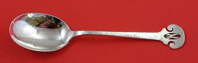 Shreve Sterling Silver Teaspoon Fourteenth Century Pattern Monogram M 6" (1 of 3)