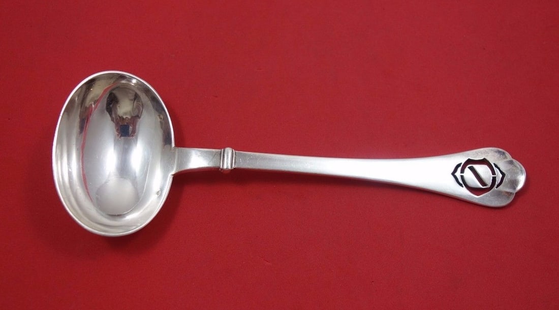 Puiforcat Richelieu Sterling Silver Gravy Ladle 7 3/4" with Pierced Monogram: Puiforcat Richelieu Sterling Silver Gravy Ladle 7 3/4" with Pierced Monogram This exquisite gravy ladle from the Richelieu pattern by Puiforcat is a fine example of French craftsmanship in sterling si