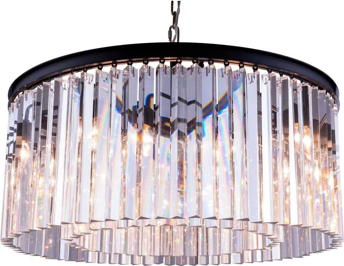 Elegant Lighting Sydney Pendant Lamp Royal-Cut Crystal Hollywood Regency (1 of 1)