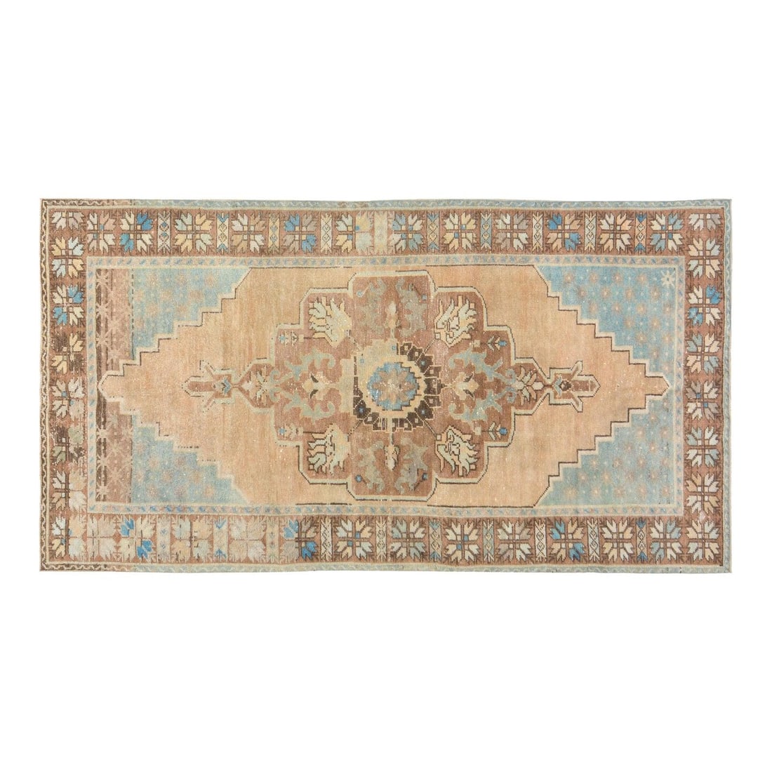 Turkish Anatolian Wool Area Rug Hand Knotted 4'7" x 8'7" Vintage: Turkish Anatolian Wool Area Rug Hand Knotted 4'7" x 8'7" Vintage This vintage Turkish Anatolian rug is hand-knotted from wool using traditional techniques. Showcasing the artistry of generations, it f