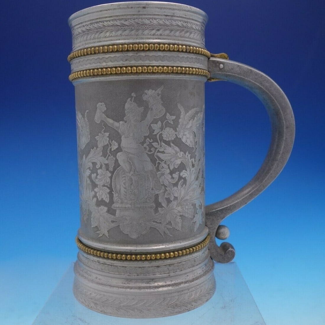 Gorham Applied Metals Mug #11 Acid Etched Figurative Rare Aluminum (1 of 7)