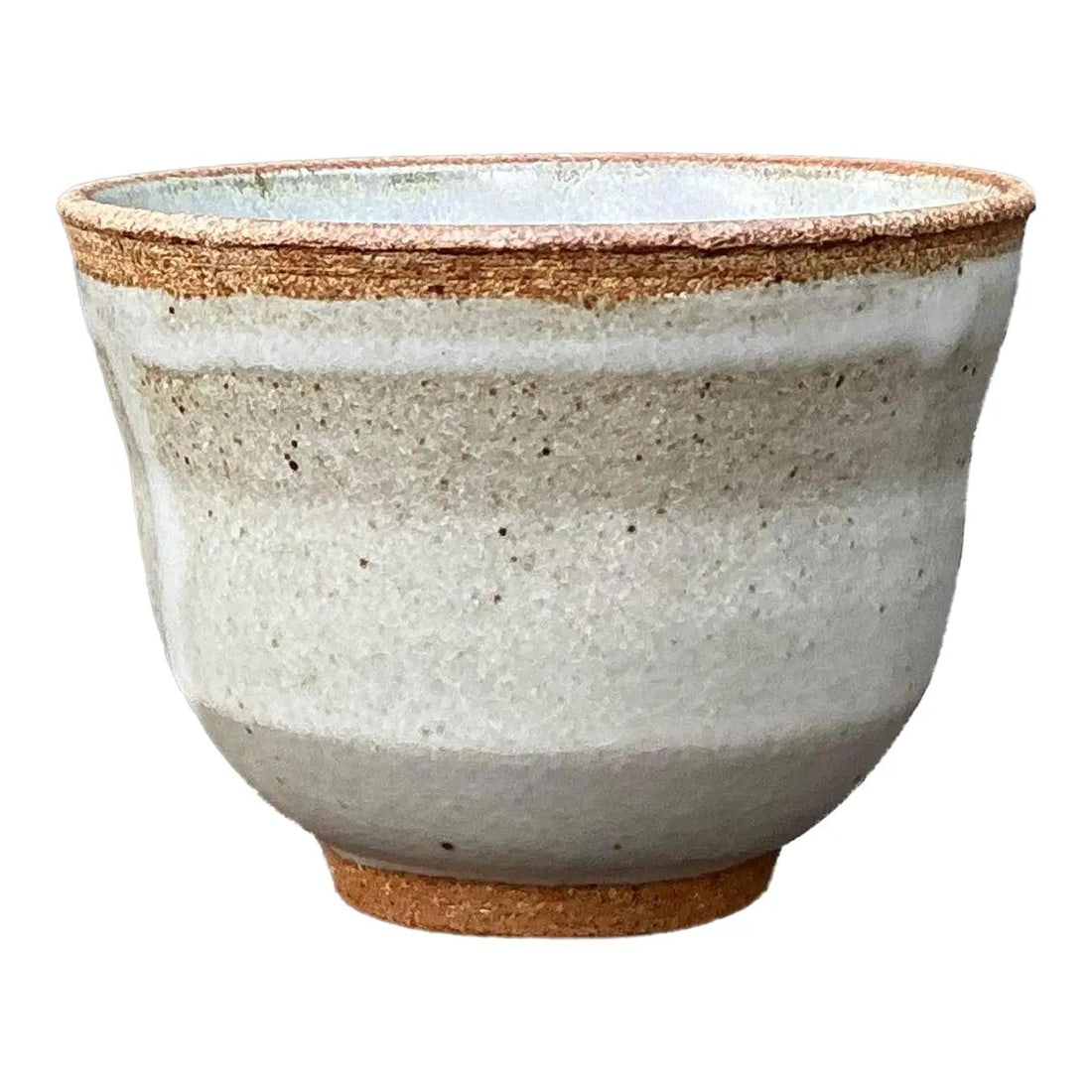 Vintage Boho Studio Pottery Vase Creamy Matte Glaze (1 of 6)