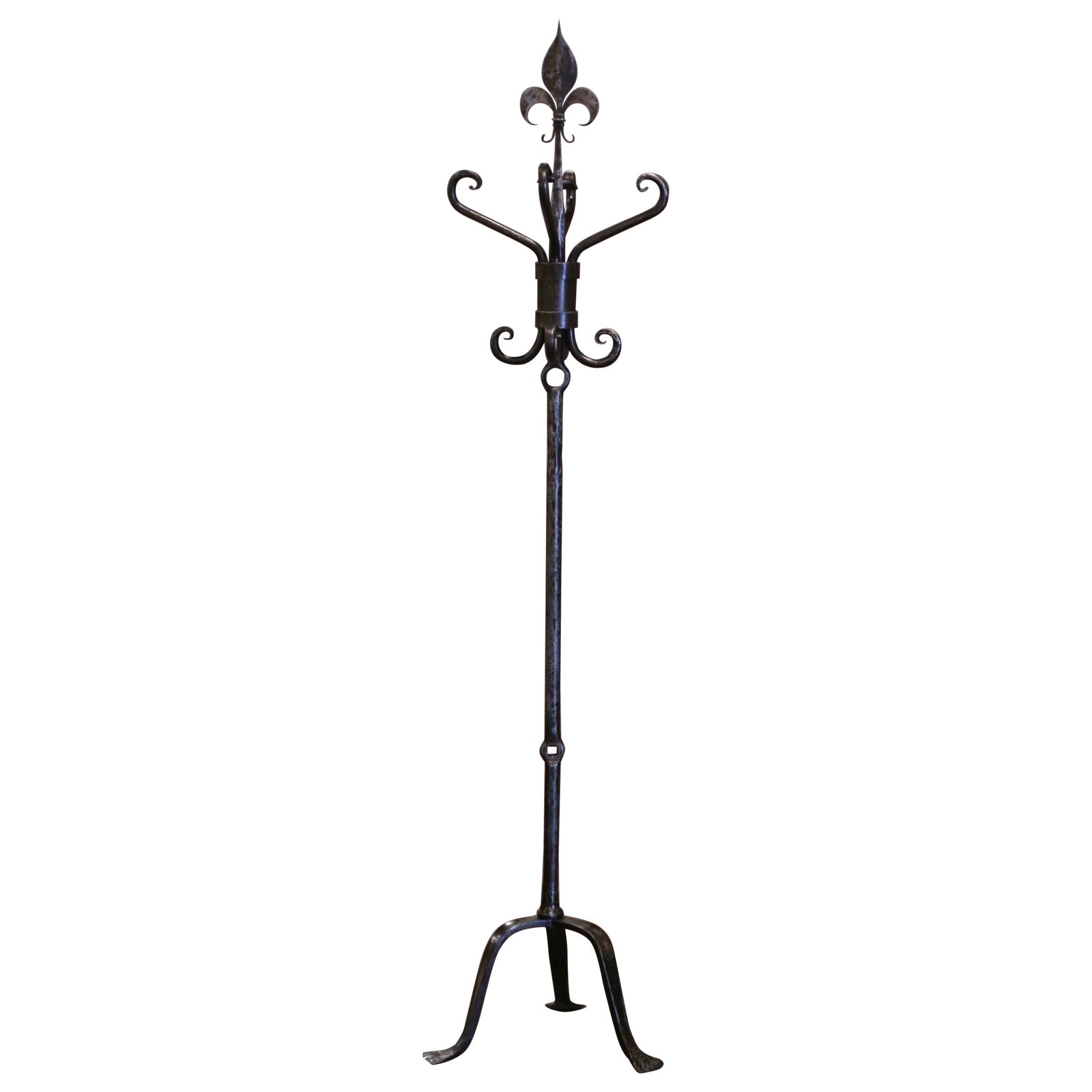 1927 French Wrought Iron Coat Rack by Jacques Falitard Gothic Style (1 of 6)