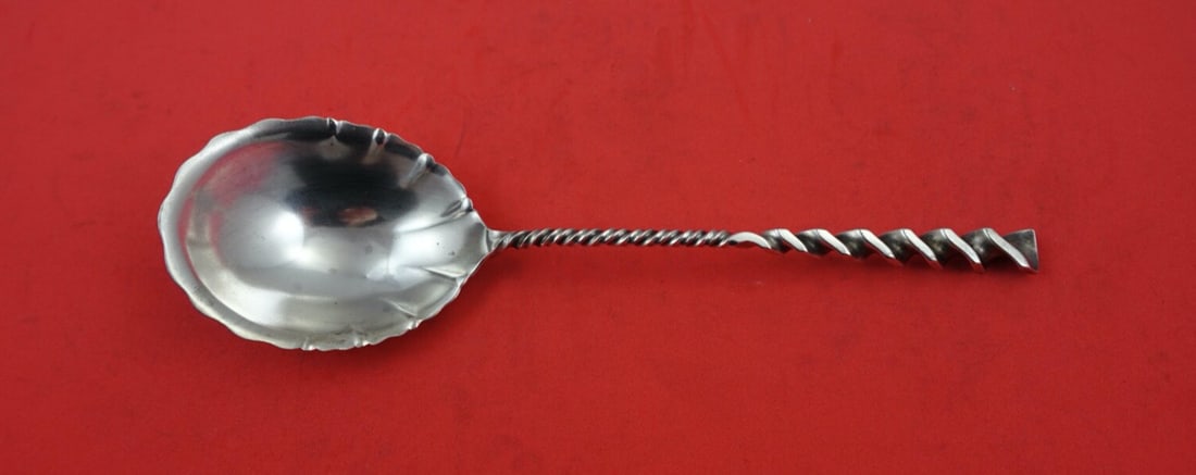 Whiting Square Twist Sterling Silver Preserve Spoon 7 1/4 in (1 of 2)
