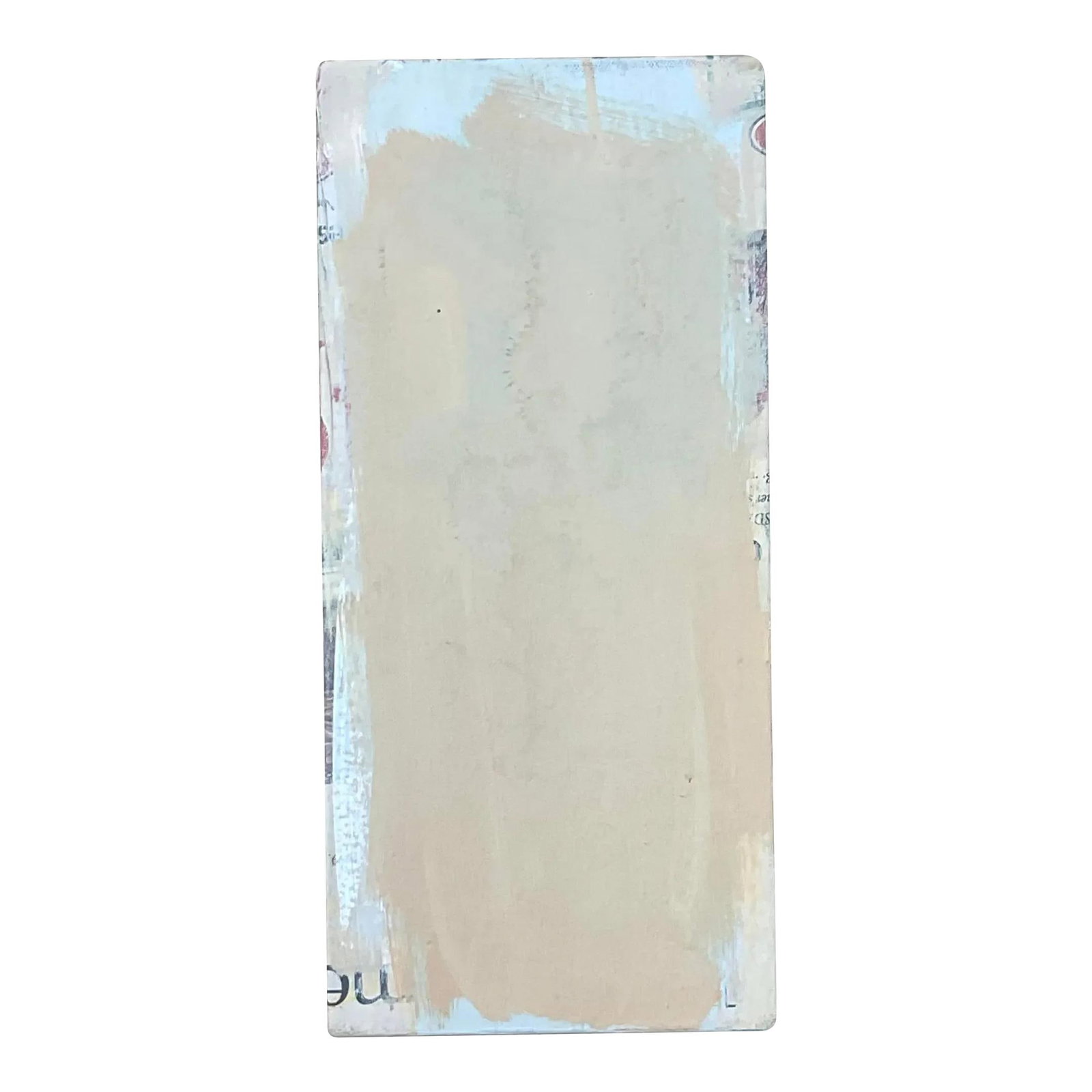 Vintage Boho Abstract Oil Painting Signed 1996 14 x 8 Canvas: Vintage Boho Abstract Oil Painting Signed 1996 14 x 8 Canvas Discover a stunning vintage Boho original oil painting on canvas, featuring a chic abstract composition in soft, neutral tones. This artwor