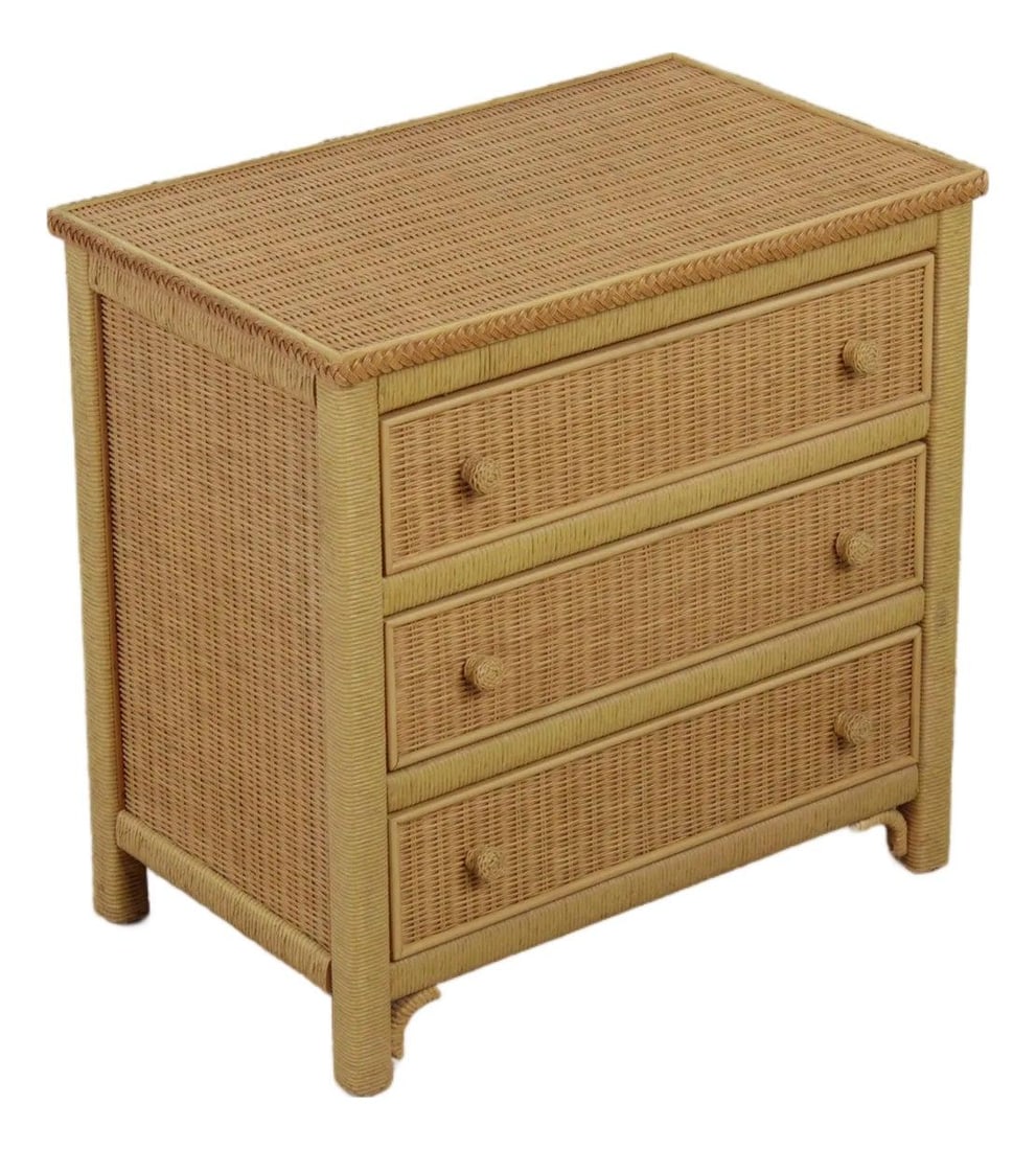 Wicker 3 Drawer Chest by Lexington for Henry Link (1 of 10)