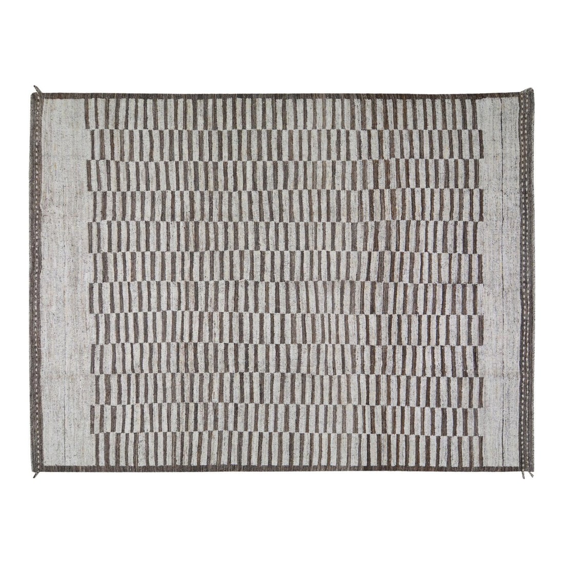 9'3 x 12'4 Almond Wool Area Rug Hand Knotted Moroccan Style: 9'3 x 12'4 Almond Wool Area Rug Hand Knotted Moroccan Style This Moroccan hand-knotted wool rug is crafted using traditional techniques, showcasing timeless artistry with a modern design sensibility. 