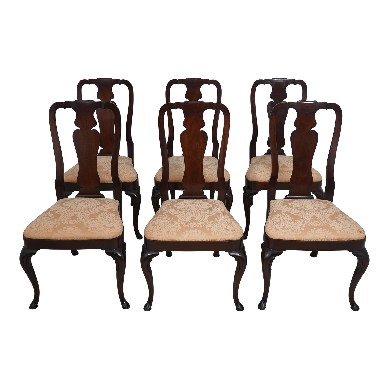 Set of 6 Kindel Mahogany Dining Chairs Classic Brown Finish (1 of 10)
