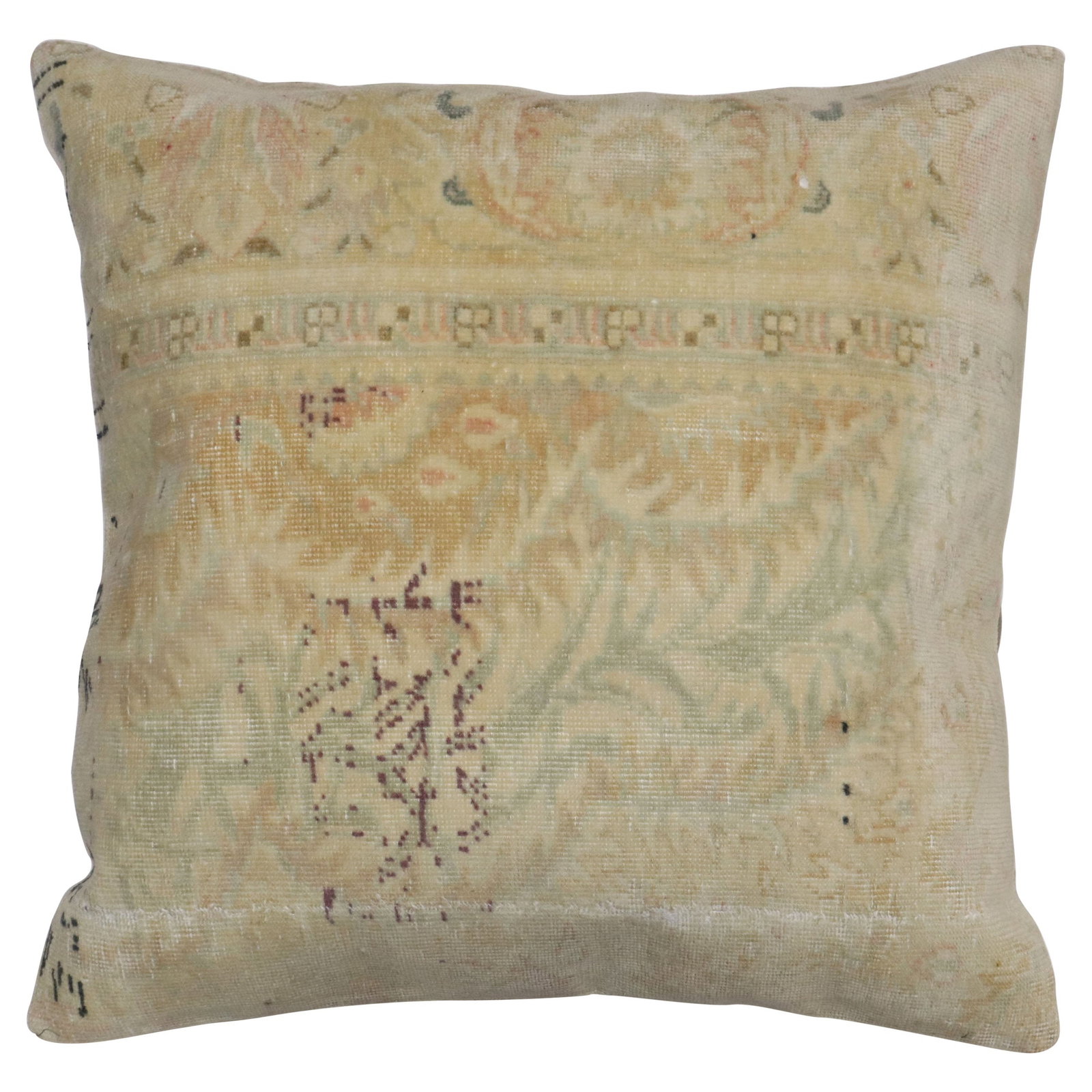 Mid-20th Century Turkish Sivas Oushak Rug Pillow 23x23 (1 of 4)