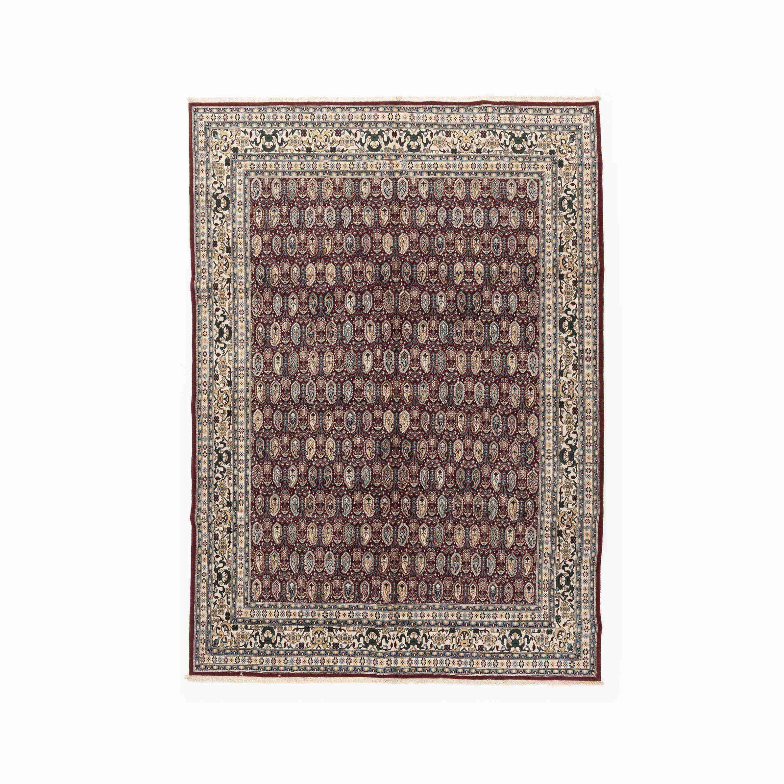 Authentic Hereke Handmade Wool on Cotton Carpet 83.1 x 117.3 Inches: Authentic Hereke Handmade Wool on Cotton Carpet 83.1 x 117.3 Inches Discover the exquisite craftsmanship of this authentic handmade Hereke carpet, expertly woven with a combination of wool on cotton. 