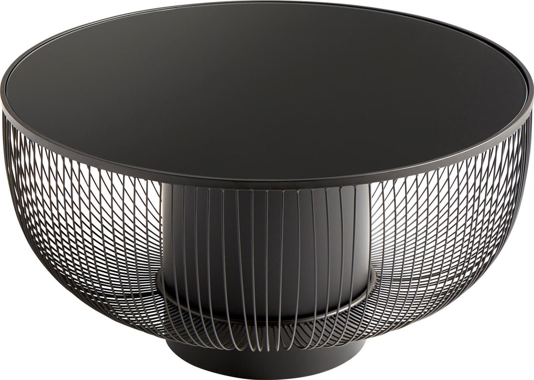 Cyan Graphite Square Coffee Table with Glass Top Transitional Style (1 of 1)