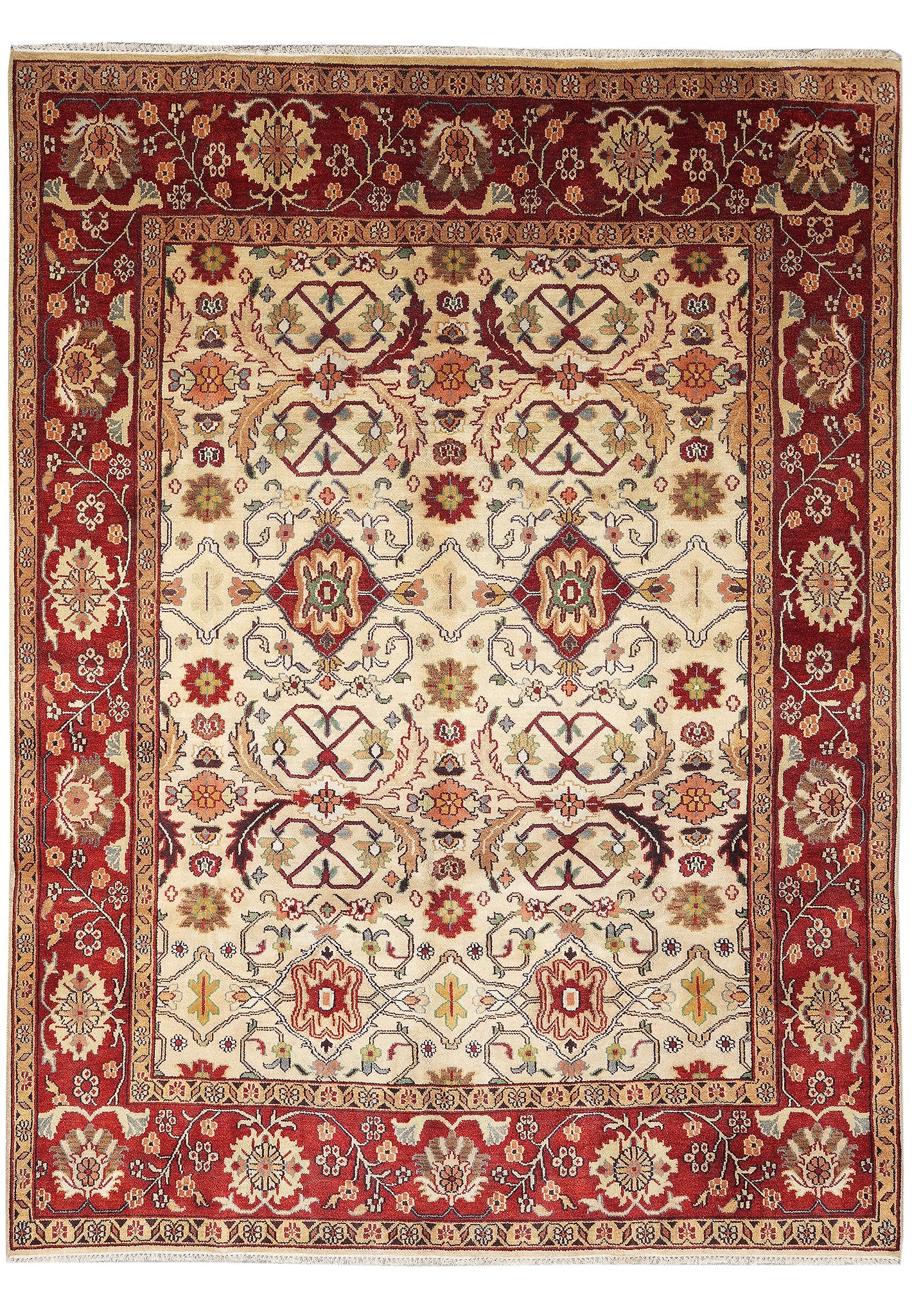 Handmade Soltanabad Rug 9 x 11.7 ft Persian Design Wool Floral Medallion: Handmade Soltanabad Rug 9 x 11.7 ft Persian Design Wool Floral Medallion Free continental US Shipping This 9 x 11.7 ft handmade Soltanabad rug is hand-knotted by skilled artisans using high-quality na