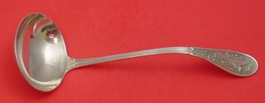 Tiffany & Co Japanese Sterling Silver Soup Ladle Oval Bowl 12.5 Inch: Tiffany & Co Japanese Sterling Silver Soup Ladle Oval Bowl 12.5 Inch This exquisite soup ladle by Tiffany & Co. showcases the elegant Japanese pattern, featuring a beautifully crafted oval bowl measur