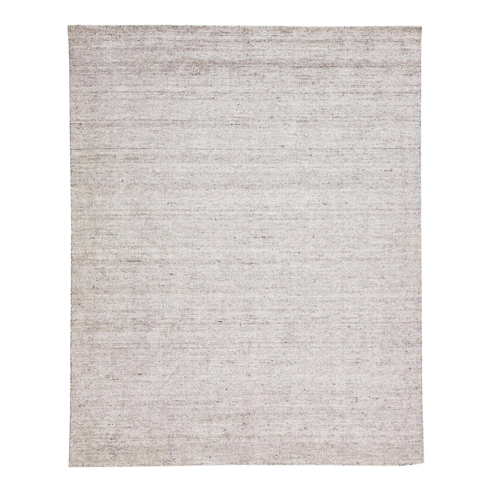 Groove Light Gray Handmade Bamboo Silk Rug 8' x 10' Solid Design (1 of 8)