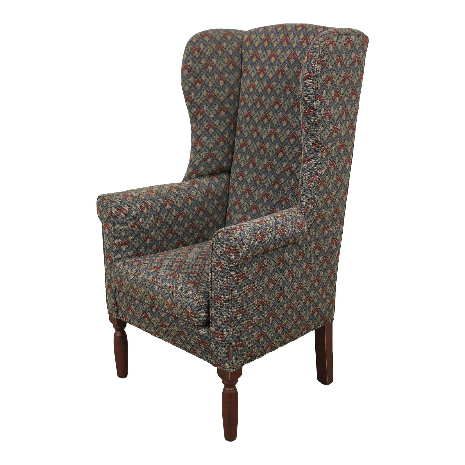 Seraph Country Style Wing Chair Rustic Brown Upholstery 20 Years Old (1 of 10)