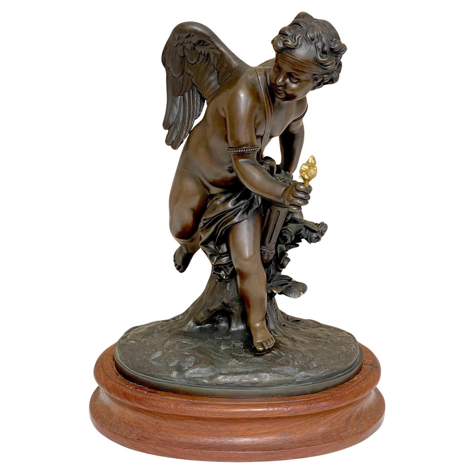 Bronze Cupid Sculpture Attributed to Auguste Moreau France Circa 1890 (1 of 17)