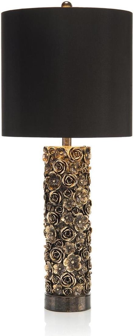 John-Richard 32 Inch Black Gold Table Lamp French Country Style (1 of 1)