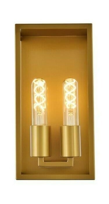 Voir Brass Metal Wall Sconce 2 Light 12 inch (1 of 8)