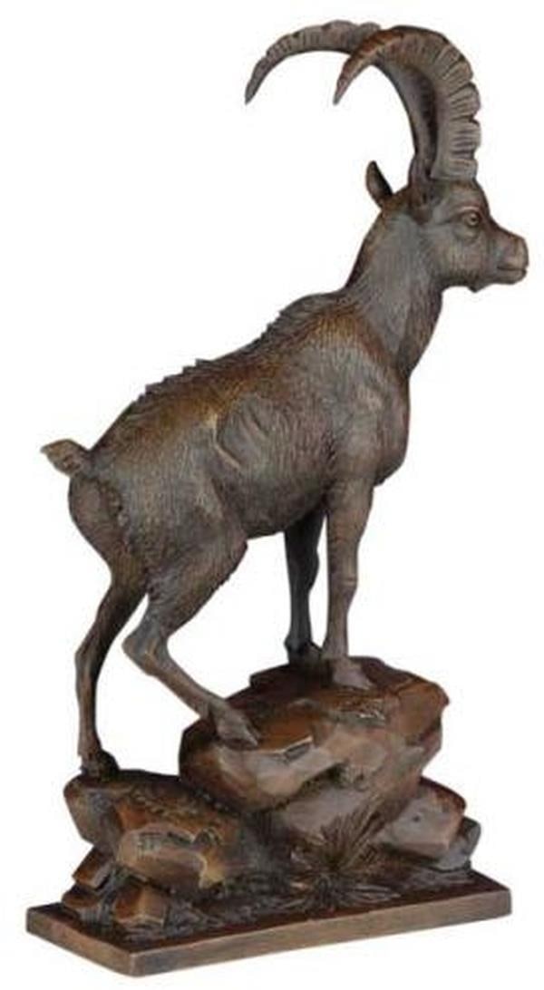 Hand-Cast Resin Climbing Ibex Sculpture 14H Lodge Style (1 of 1)
