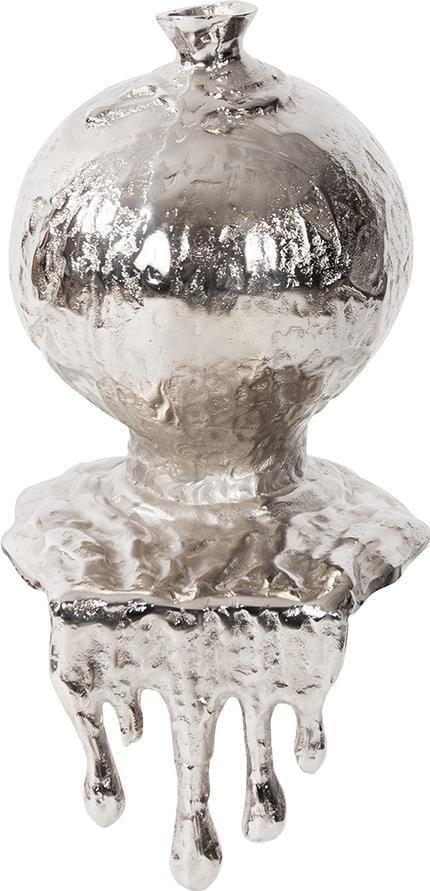 Howard Elliott Molten Nickel Finish Aluminum Vase 18.5H Contemporary Design: Howard Elliott Molten Nickel Finish Aluminum Vase 18.5H Contemporary Design This elegant vase features a stunning molten nickel finish, crafted from durable aluminum with a textured nickel silver appe