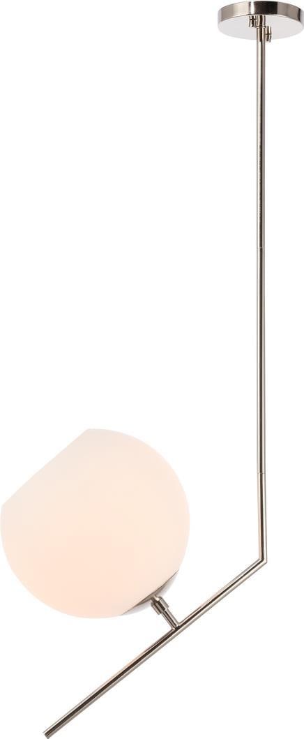 Elegant Ryland Chrome Frosted White Pendant Light UL-Listed: Elegant Ryland Chrome Frosted White Pendant Light UL-Listed Illuminate your space with the Sleek Ryland Chrome and Frosted White Pendant Light, designed in a contemporary transitional style. This eleg