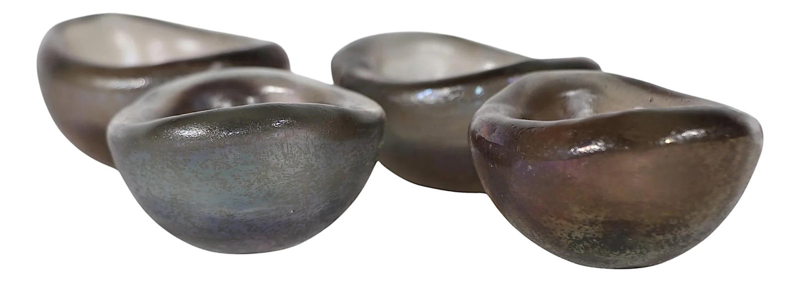 Set of Four Carlo Scarpa Venini Vetro Corroso Aurato Bowls 1930s (1 of 10)