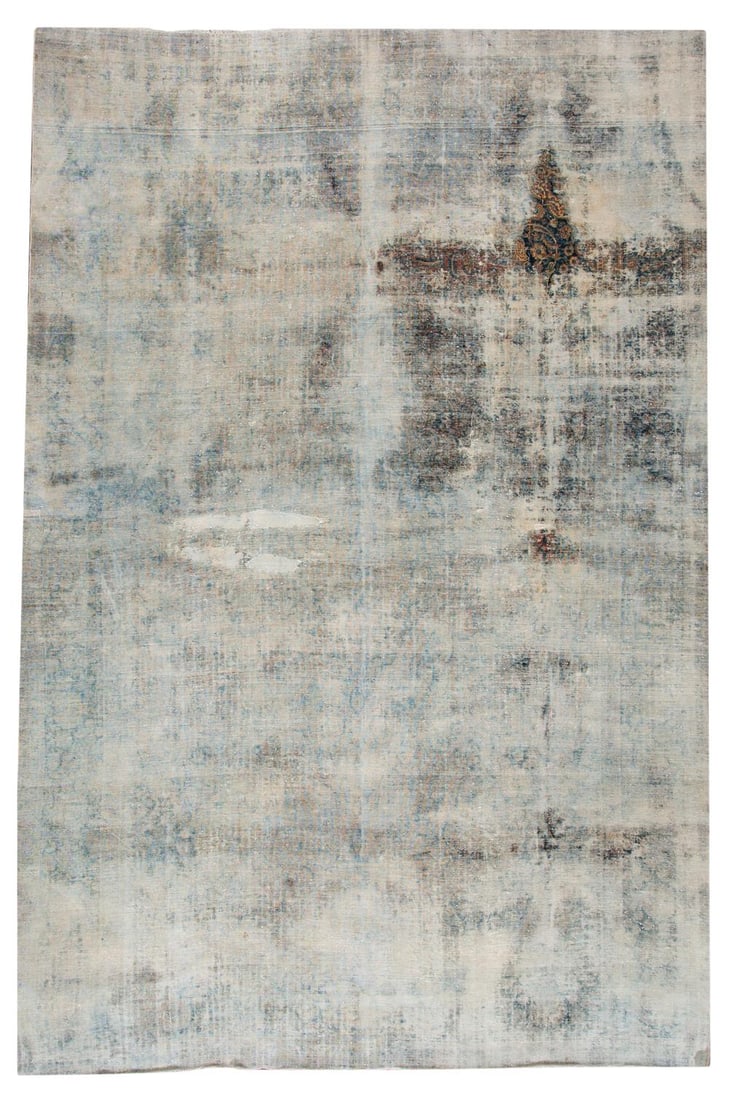 Antique Kerman Wool Rug 10'3 x 15'6 Early 20th Century Ivory (1 of 9)