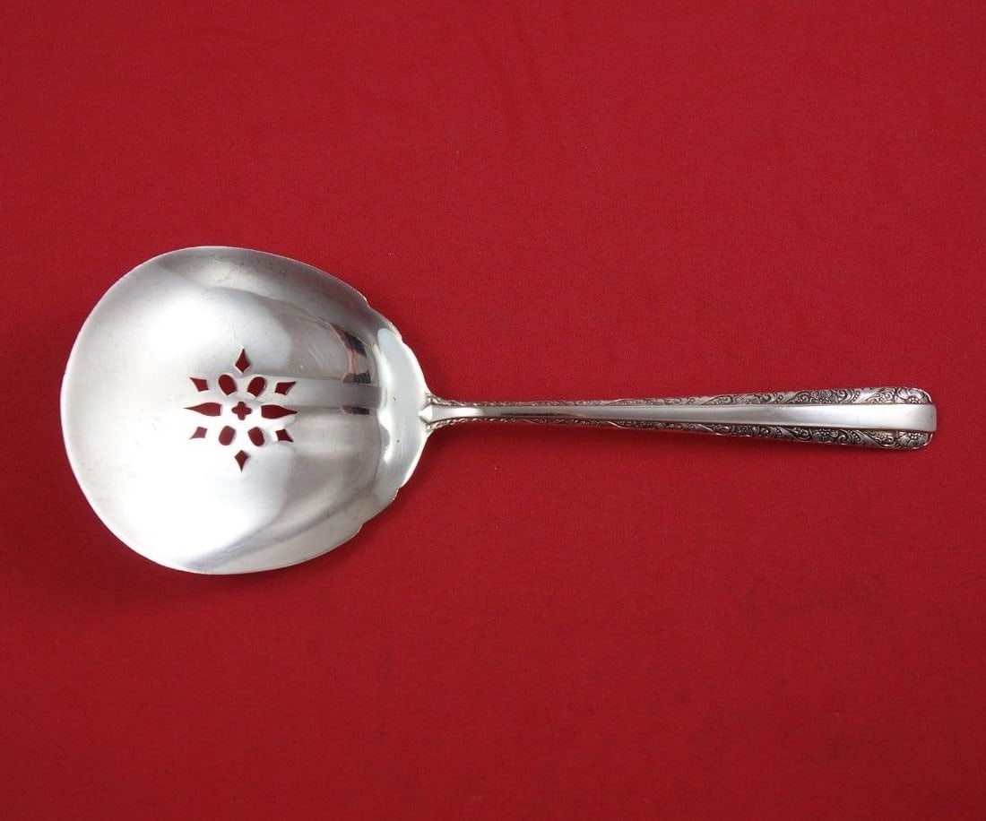 Towle Candlelight Sterling Silver Tomato Server 7 3/8 Diamond Piercing: Towle Candlelight Sterling Silver Tomato Server 7 3/8 Diamond Piercing This exquisite Tomato Server from Towle is crafted in sterling silver and features a striking diamond-shaped piercing design. Mea
