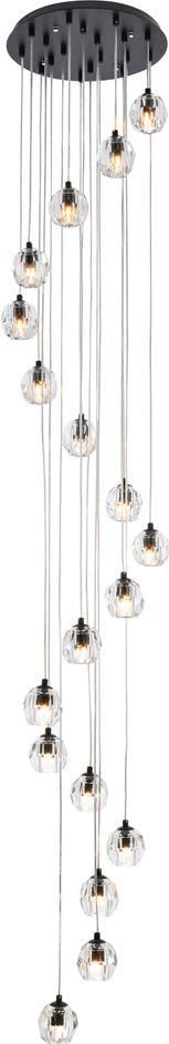 Eren Pendant Lamp Crystal Glass Adjustable UL-Listed 18 Bulb: Eren Pendant Lamp Crystal Glass Adjustable UL-Listed 18 Bulb Illuminate your space with the Eren Pendant Lamp, a stunning addition to any lighting collection. This exquisite pendant lamp features a cr