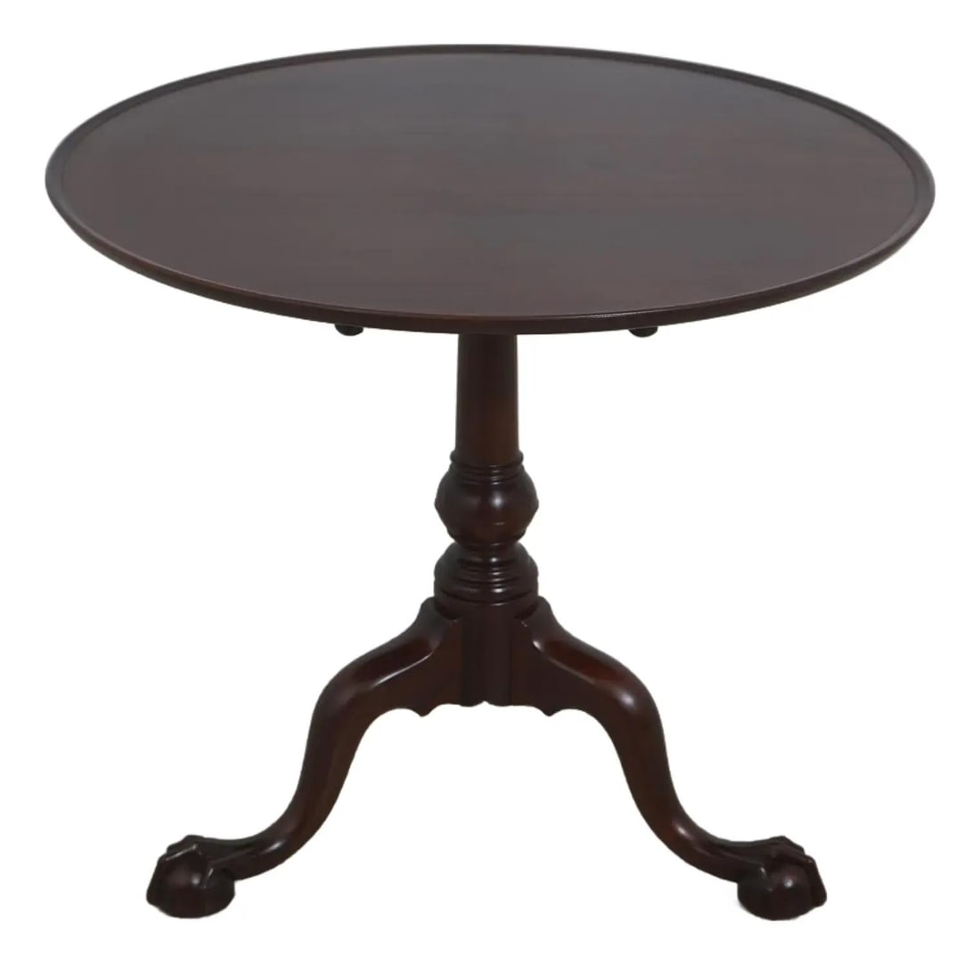 Mahogany Clawfoot Chippendale Table Colonial Williamsburg WA 2004 (1 of 10)