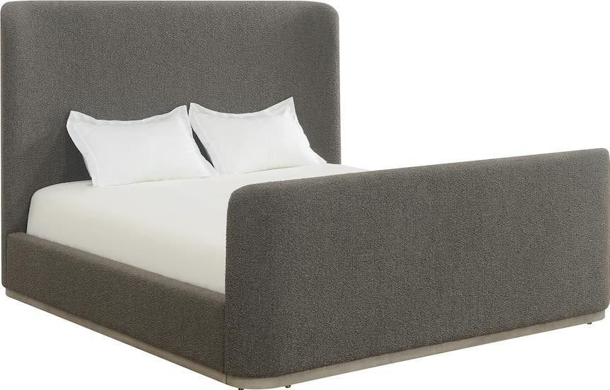 Avery King Bed by Alder Tweed in Brushed Smoke Wood: Avery King Bed by Alder Tweed in Brushed Smoke Wood Elevate your bedroom with the Sophisticated Avery King Bed by Alder Tweed. This elegant bed features a stunning brushed smoke wood finish and is cra