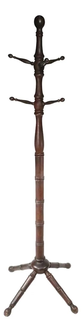 Victorian Oak Coat Tree Rack Arts and Crafts Style C. 1890-1920 (1 of 10)