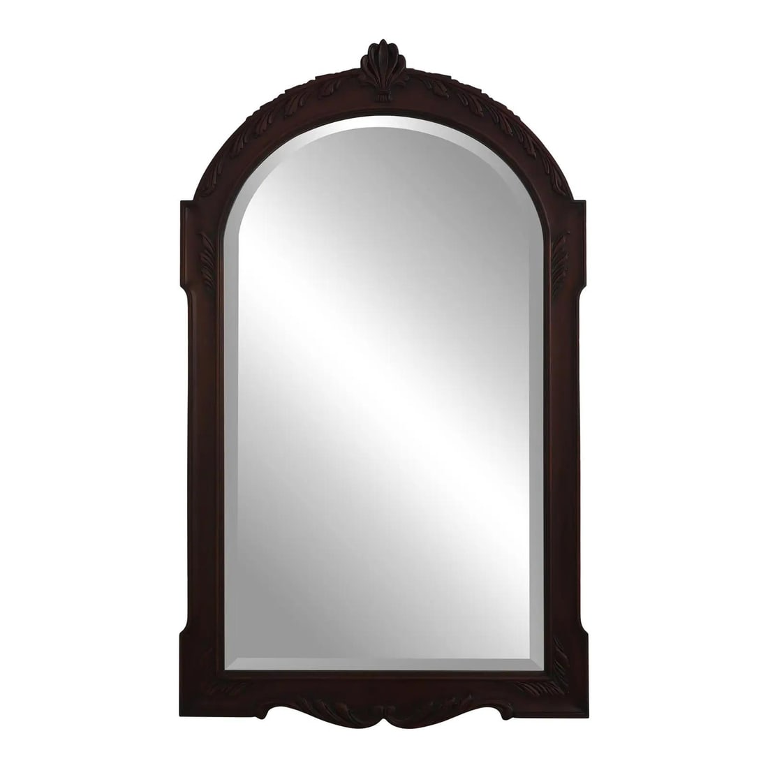 Henkel Harris Mahogany Beveled Wall Mirror Dome Top (1 of 10)