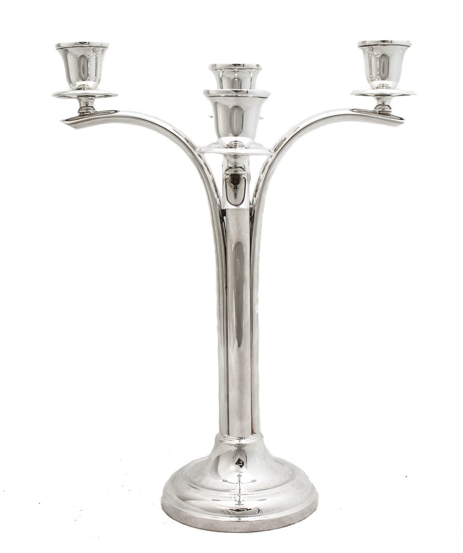 Portuguese 5-Light Modern Sterling Silver Candelabra by Topazio Handmade .925 (1 of 5)