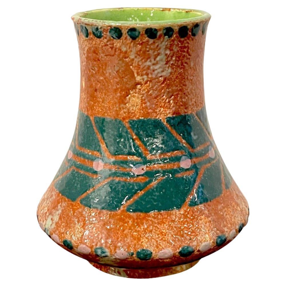 Gustavsberg Art Nouveau Iridescent Vase Artist Signed 1904: Gustavsberg Art Nouveau Iridescent Vase Artist Signed 1904 Discover the elegance of this exquisite Art Nouveau iridescent vase from Gustavsberg, crafted in 1904 in Sweden. Standing at 6.75 inches tall