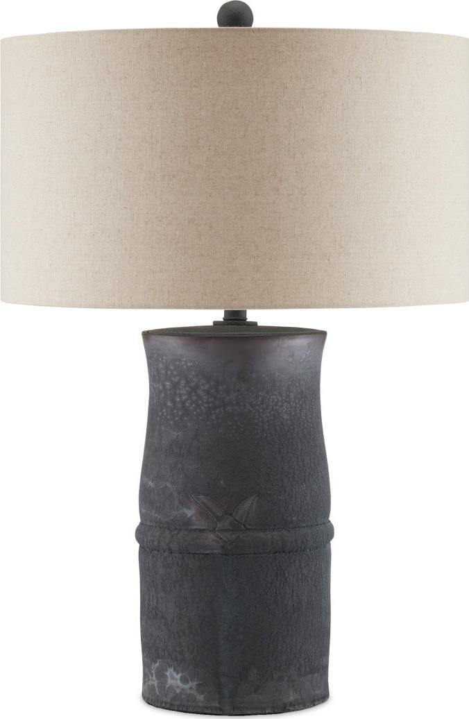 Currey Croft Luxurious Table Lamp with Textured Brass Ceramic Base (1 of 4)